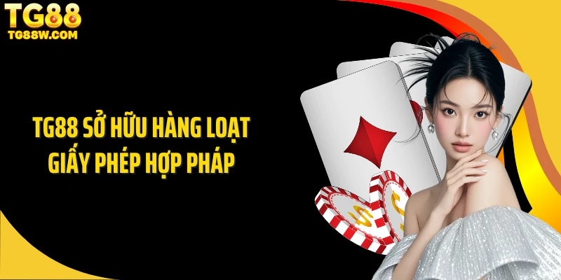 Tg88 sở hữu hàng loạt giấy phép hợp pháp